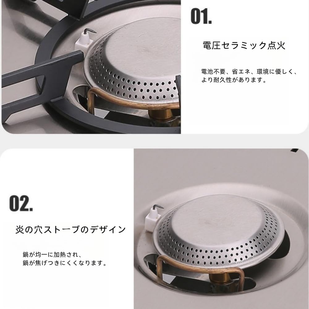 Amazon | Aeroorシングルバーナー 折りたたみ式 4000W/4500Wのハイ